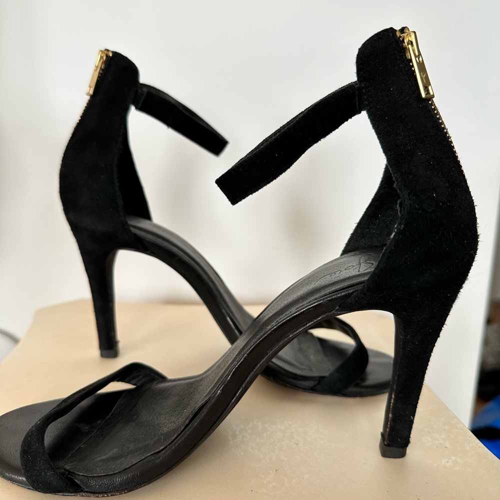 Joie Black Heels with Stiletto and Ankle Strap